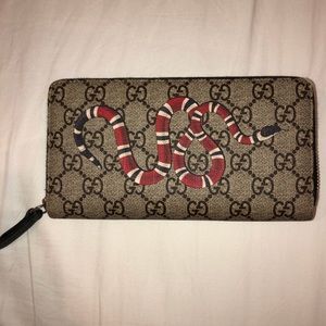 Gucci large zip around wallet